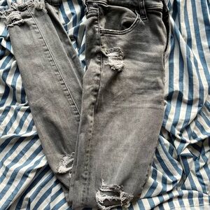 Distressed Gray Women's Jeans